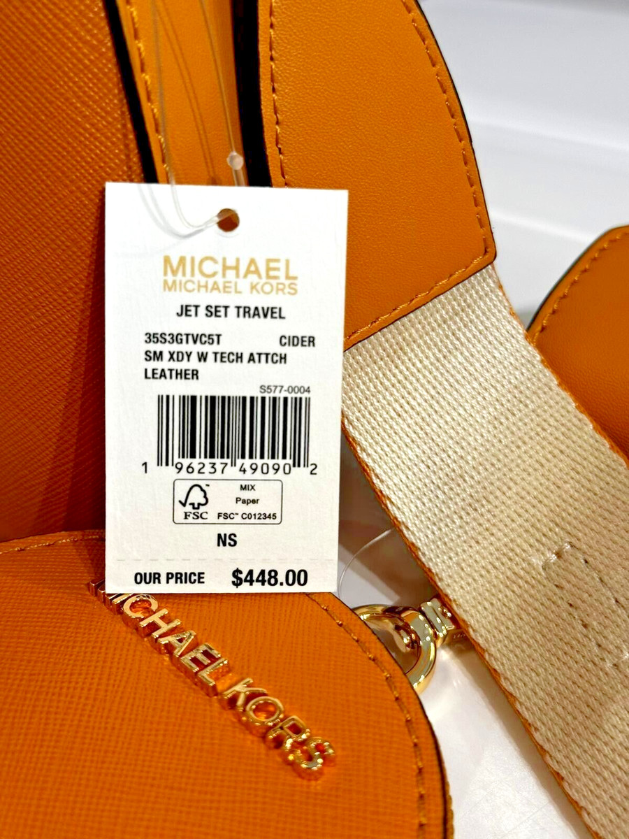 Michael Kors Jet Set Travel Small Leather Crossbody Bag Tech