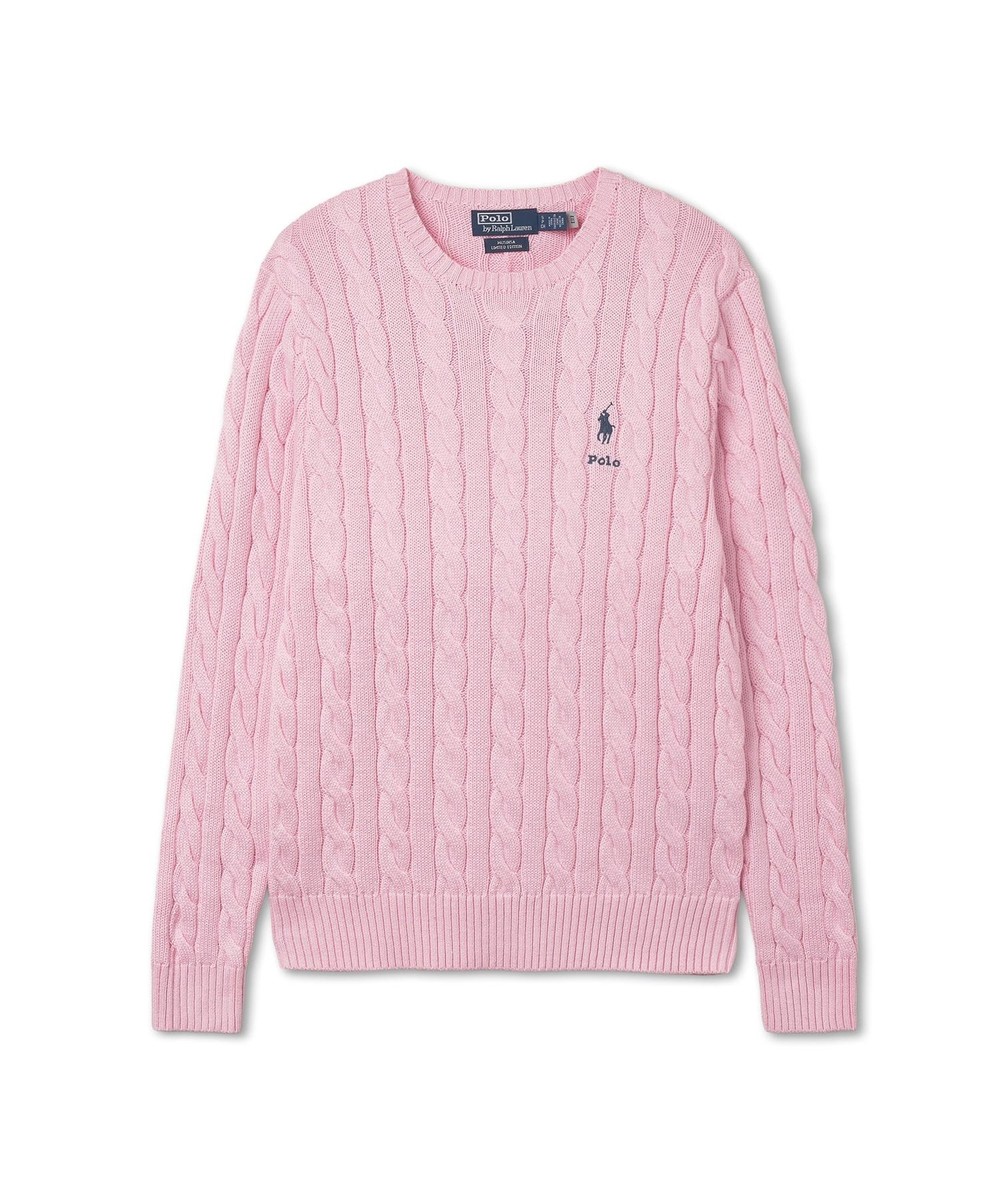 Genuine Polo Ralph Lauren [New Pink Capsule] Cable Knit Cotton Sweater -Pink