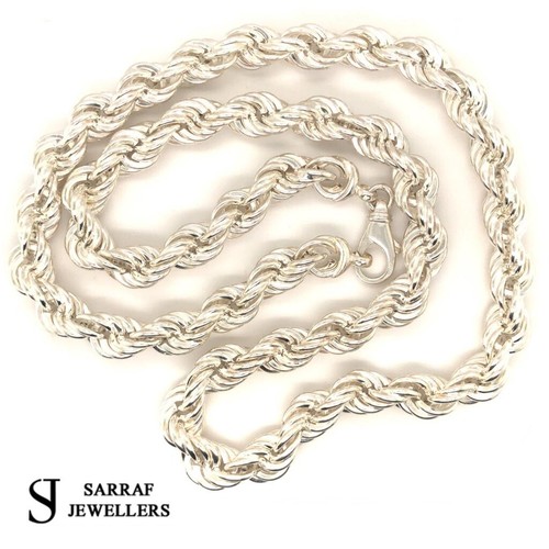 925 Sterling Silver Rope Genuine Chain 