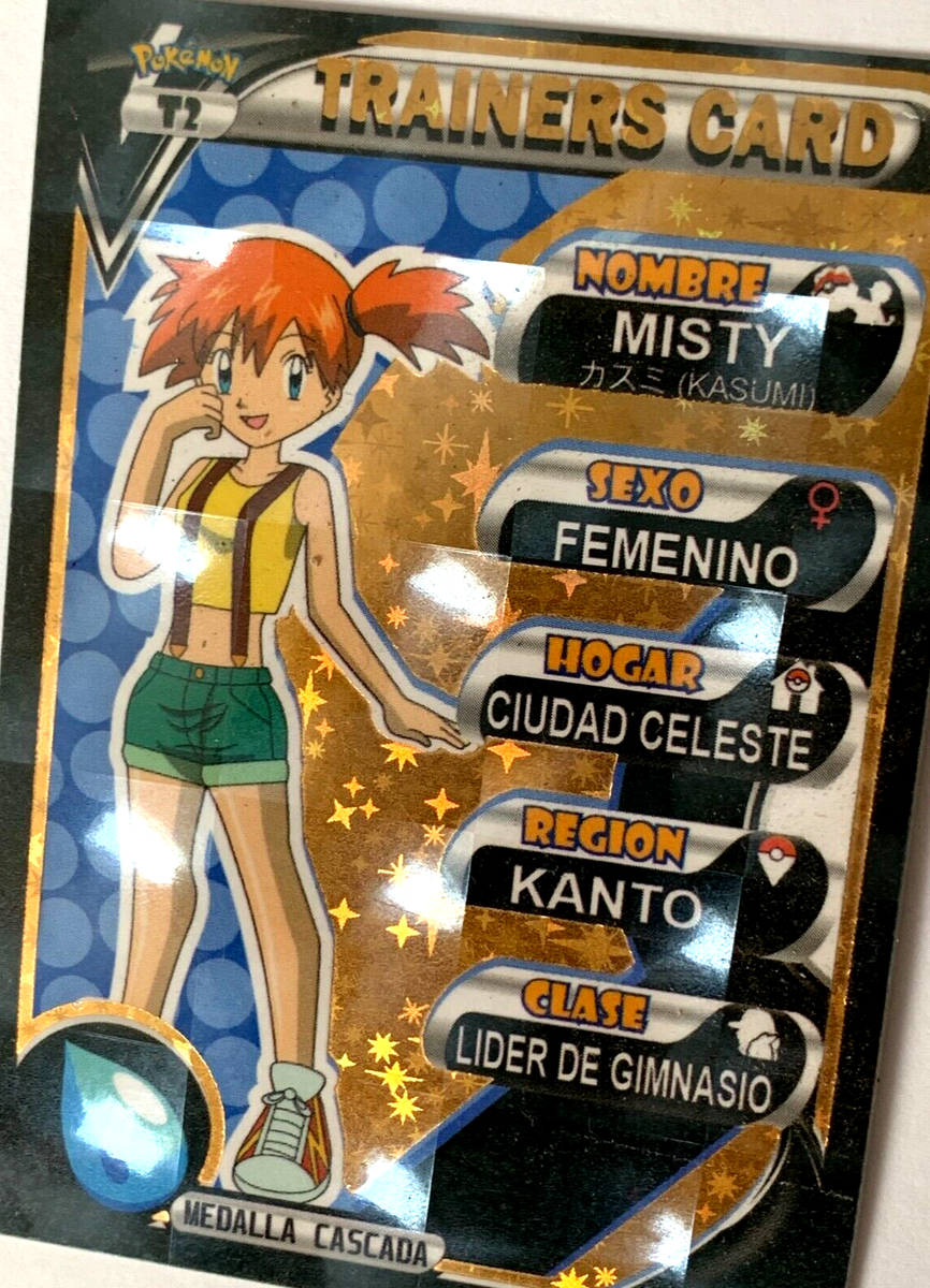 all misty pokemon cards CARD POKEMON POKEDEX VOL. III EF #T02 MISTY TRAINER 2022 PERU TCG FOIL  VARIANT