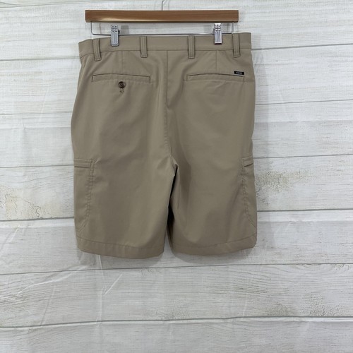 Chaps Shorts Mens Size 32 Tan Chino Zipper Pockets Stretch Lightweight - Picture 7 of 8