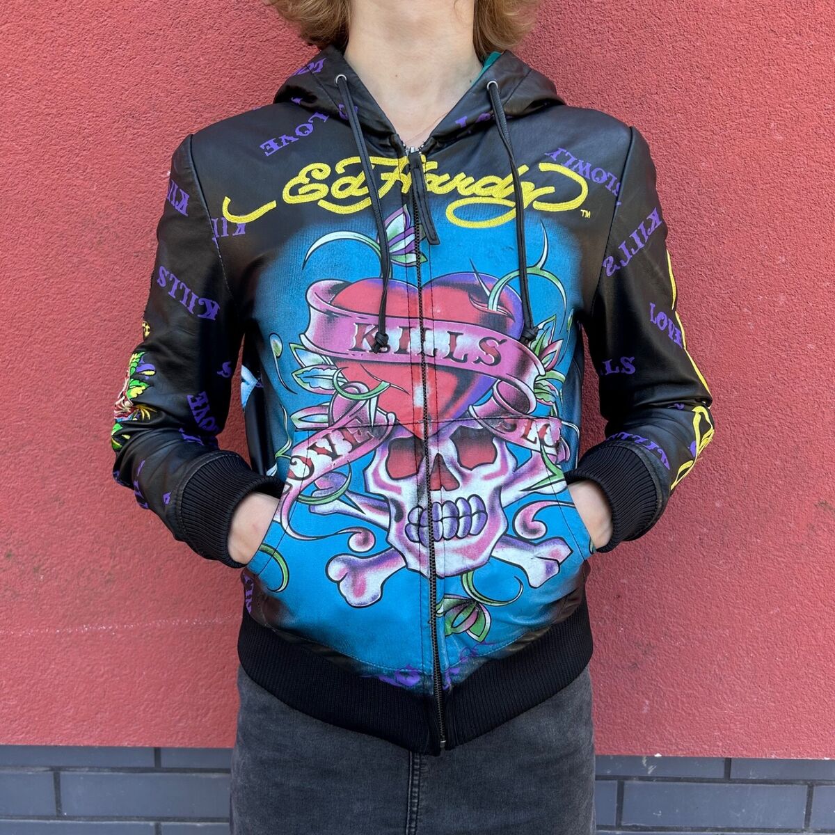 Ed Hardy Women's Jacket Leather Multicolor Size:XS | eBay Ed Hardy Women's Jacket Leather Multicolor Size:XS | eBay
