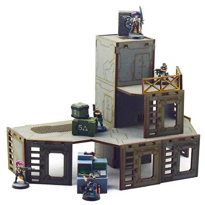 Sci Fi Hive Industrial Skirmish Terrain Wargame Aufzug Tower - bemalt