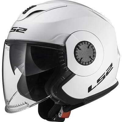 LS2 VERSO SINGLE SOLID Jethelm aus KPA - Weiß