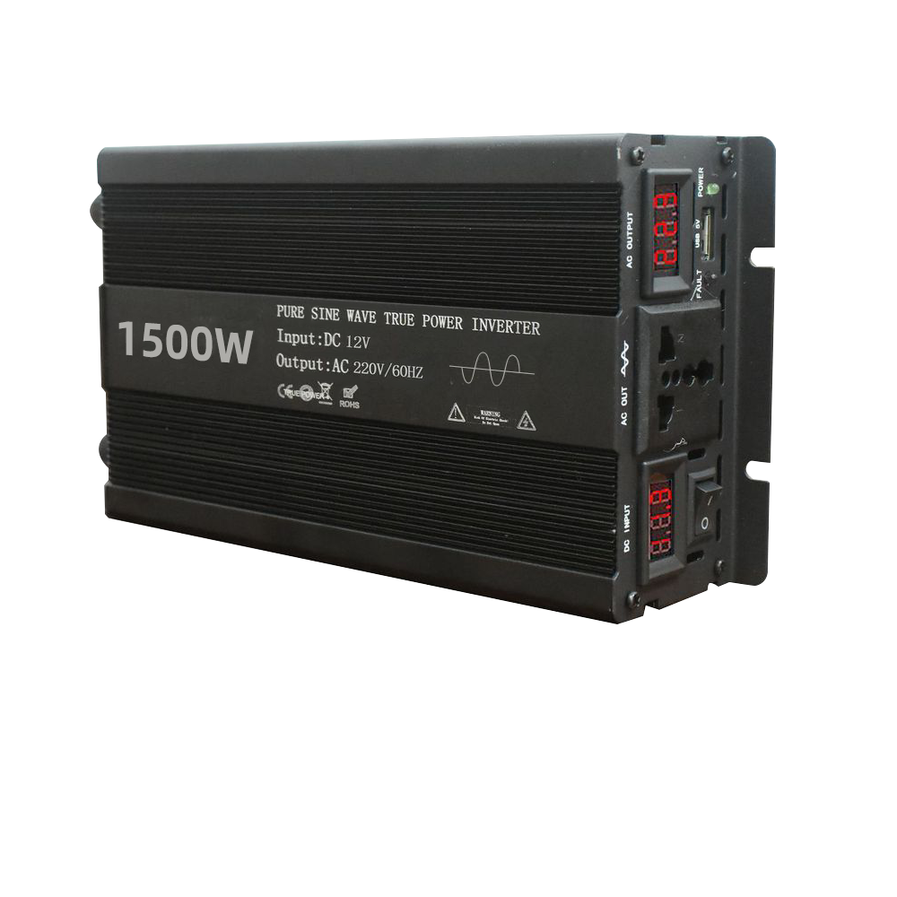 1500W Pure Sine Wave Inverter 12V to 110V Solar Converter Car Power Inverter eBay