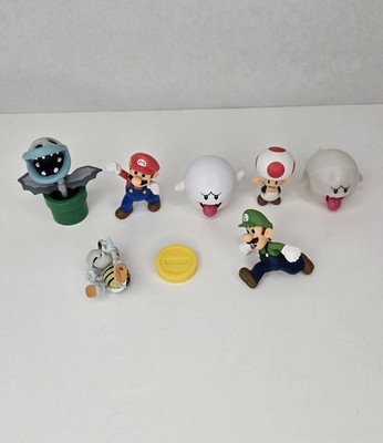 Jakks 2015 8 Pcs Super Mario Bros. 1-2.5'' Mini figures Toys Cake Toppers 