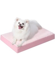 Orthopedic Dog Bed for Small Dogs Waterproof Washable Egg Crate Foam 23x17 Pink