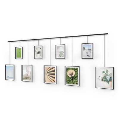 Umbra Exhibit Wall Frame with Metal Rod for Hanging-Rimless Design-Suitable