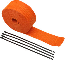 Cycle Performance Exhaust Wrap Kit Orange 2in X 25ft With Black Ties Cycle Performance Exhaust Wrap Kit Orange 2in X 25ft With Black Ties