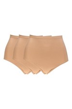 Rhonda Shear Women's 3-pack Seamless Natural Waist Panty Beige