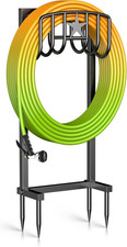 Soporte de manguera de jardin metalico resistente para 150 pies facil de usar