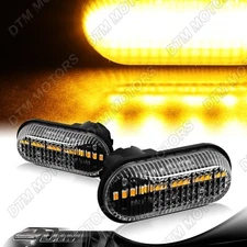 For 2000-2009 Honda S2000 Clear Lens Amber LED Turn Signal Side Marker Lights