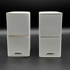 2 White Bose Lifestyle Jewel Mini Double Cube Speakers For Acoustimass
