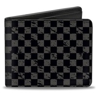 Bi-Fold Wallet Checker Weathered2 Black/Gray (Us Import)