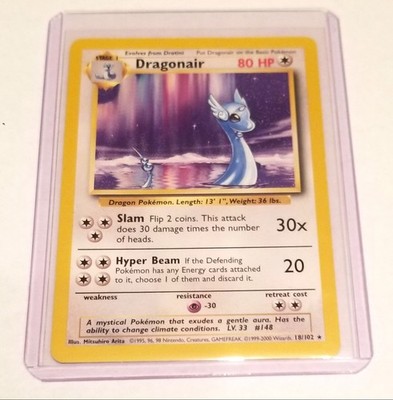 Dragonair - Base Set - 18/102 - Rare - Unlimited Edition - LP - Vintage - 1999