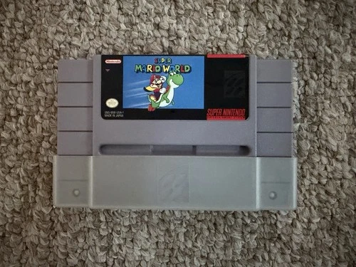 Super Mario World Super Nintendo SNES Authentic Cartridge Only Tested Pre-owned