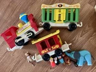 Fisher Price Little People Play Family Circus Train 3 Animals & 3 People VTG