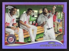 2014 Topps Chrome Jayson Werth Purple Refractor #60 Card