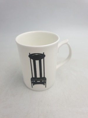 McLaggan Smith 1994 gerade hohe Rückenlehne Stühle Kaffee Tee Becher schwarz & weiß 1