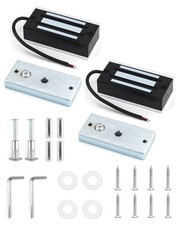 QWORK Electric Magnetic Lock, 2 Pack 60kg 130LBs Holding Force Electric...