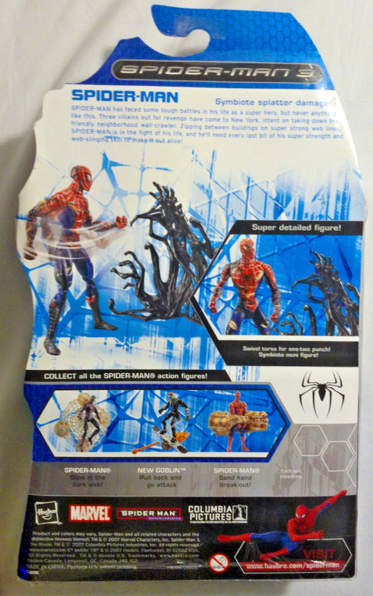 Hasbro 2007 Marvel Spider-Man 3 Spider-Man with Symbiote Splatter