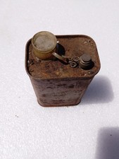 Vintage Fuel Oil Container With Brass Cap,  Tin Has Holes So Spares Repairs