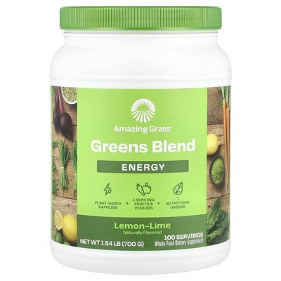 Amazing Grass Green Superfood Energy Lemon Lime  24 7 oz 700 g Gluten-Free,