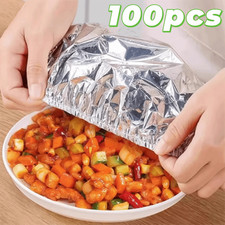 100Pcs Aluminum Foil Bowl Cover Dish Protection Cover Food Insulation Cover