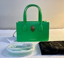 Kurt Geiger London Mini Bond Tote In Mid Green Leather NWT