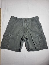 Wrangler Men's Cargo Shorts Gray Size 36 X 10 Cotton Outdoor Utility Casual
