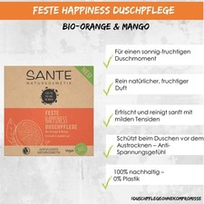 Feste Seife 80g Bio-Orange Mango Vegan SANTE Naturkosmetik Dusche Hautpflege