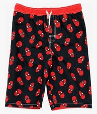 MARVEL SPIDERMAN MASK SWIM TRUNKS - Size 10-12
