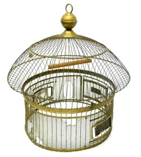 Antique Old Hendryx March 7th 1905 Pat Birdcage Decorative Dome Brass Metal