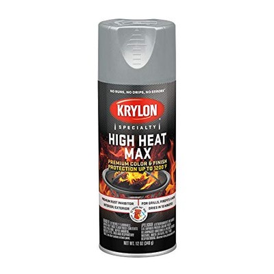Krylon High Heat 12 Ounce Aluminum Paint Maximum Protection for High Temperat...