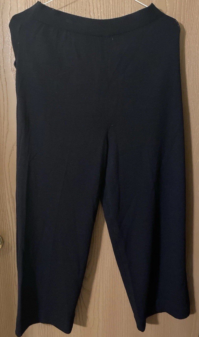 ST. JOHN BASIC Black Santana Knit Elastic Waist T… - image 2