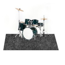 4x6FT Drum Mat with Non-Slip Grip Bottom Rug Woven Fabric Carpet Pad Ideal Gi...