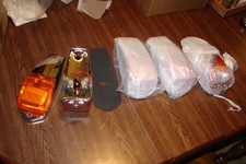 Truck Cab Marker Lights Led Amber Top Running Lights Clearance Wchrome Base