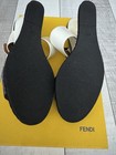 Fendi Black and White Patent Leather Open Toe Platform Wedges Size 8-8.5 — photo 3