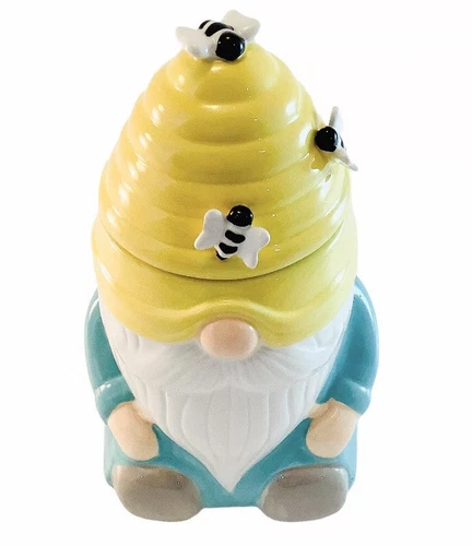 2 Martha Stewart Ceramic Gnome Beehive Candle Jar w Lid 20.5oz Vanilla Honey NWT - Picture 9 of 12