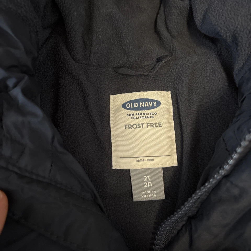 Старый темно-синий твердый мороз бесплатный с капюшоном пуховик куртка темно-синий ребенка ясельного возраста мальчиков 2T - Изображение 3 из 4