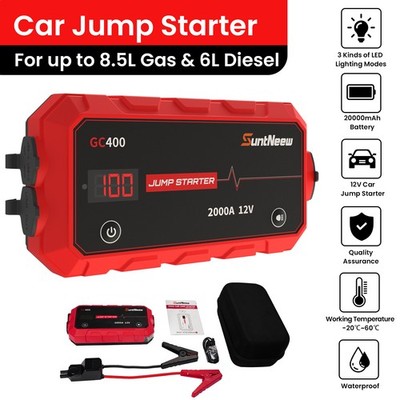 SuntNeew Portable Car Jump Starter Booster Jumper Box Power Bank Battery Charger