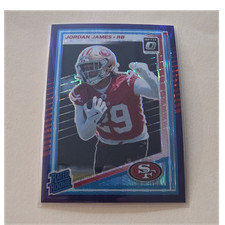 Panini Donruss Optic Jordan James 49ers #278 Rated Rookie Purple 2024