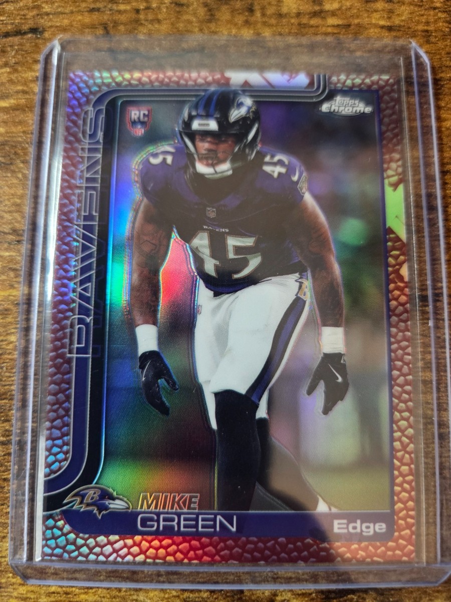 2025 Topps Chrome Mike Green Football Leather Refractor Rookie RC