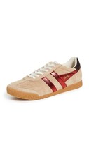 Gola Women's Elan Glitz Suede Sneakers, Light Caramel/Red/Dark Brown, 10...