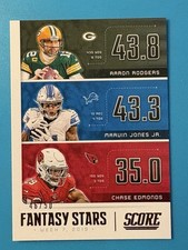 2020 Score Fantasy Stars Aaron Rodgers Gold SSP #FS-AMC 46/50🔥🔥