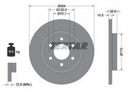 2X Bremsscheibe Hinterachse FüR Ford Tourneo Custom V710 Bus Transit Kasten