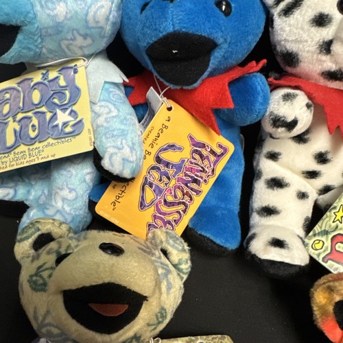 Lot of 21 Grateful Dead Liquid Blue Bean Bear Plush Ripple Jerry Dupree w/tags - Picture 3 of 19