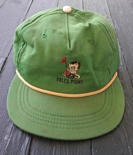 Vintage 1960/70' Golf Hat HELL'S POINT GOLF CLUB Made in USA Strapback