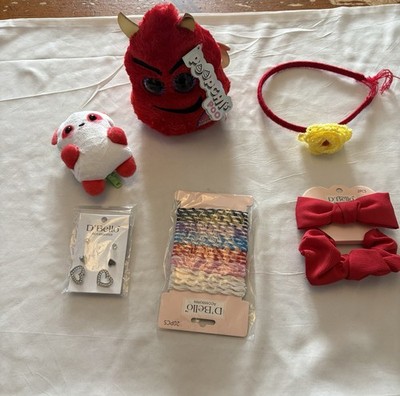Various Items Including Fashion Accessories by D'Bello and Two Plush Toys: New