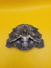1981 Bergamot Siskiyou Native American Indian Chief Belt Buckle Vintage